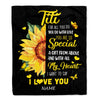 Personalized To My Titi Blanket from Niece Nephew I Want To Say I Love You Titi Sunfower Mothers Day Birthday Thanksgiving Christmas Customized Fleece Blanket | teecentury