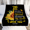 Personalized To My Titi Blanket from Niece Nephew I Want To Say I Love You Titi Sunfower Mothers Day Birthday Thanksgiving Christmas Customized Fleece Blanket | teecentury