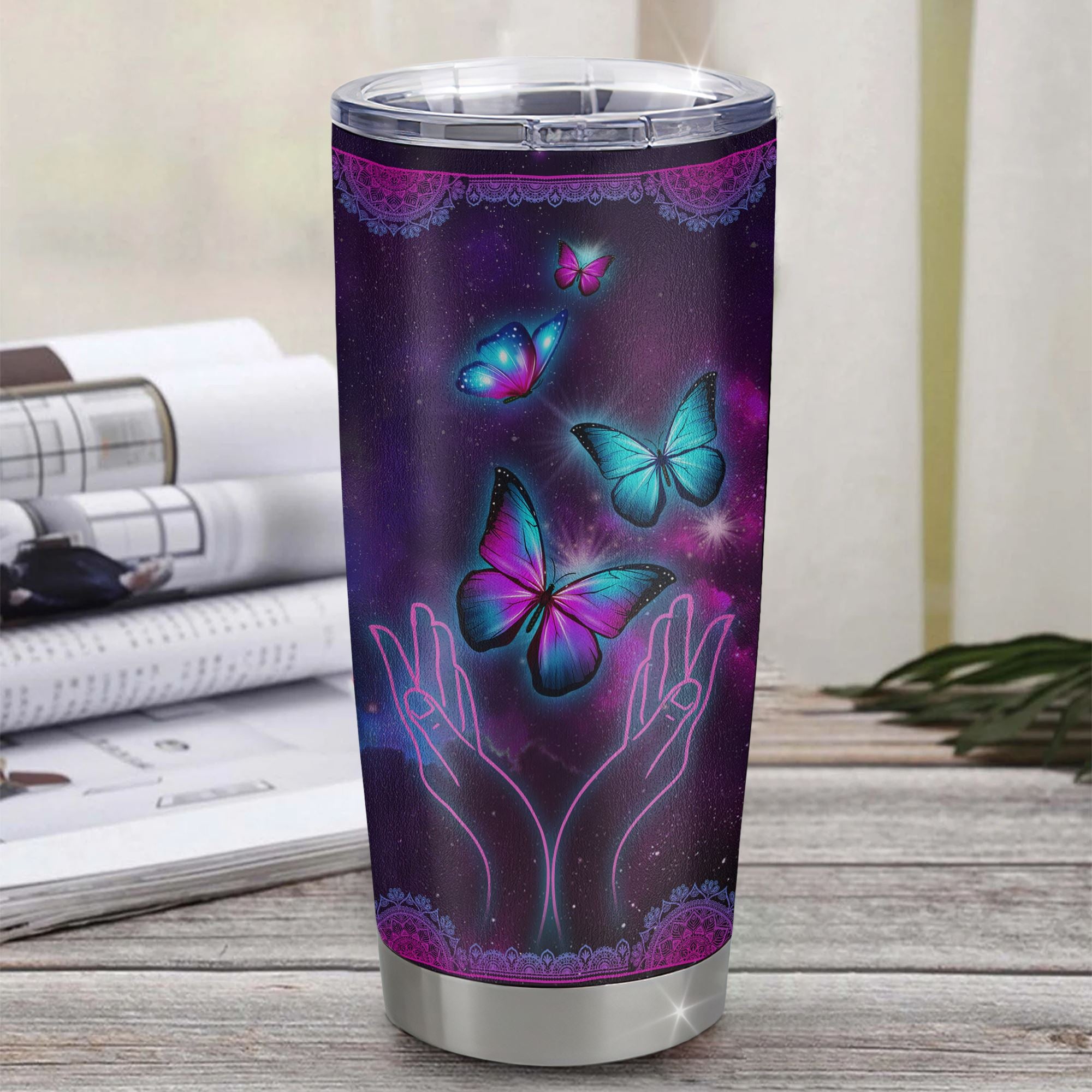 Personalized To My Titi From Niece Nephew Grandson Stainless Steel Tumbler Cup You Are Beautiful Butterfly Titi Mothers Day Birthday Christmas Travel Mug | teecentury