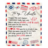 Personalized To My Uncle Blanket From Niece Nephew Air Mail Letter I Love You Uncle Birthday Fathers Day Christmas Customized Fleece Throw Blanket | teecentury