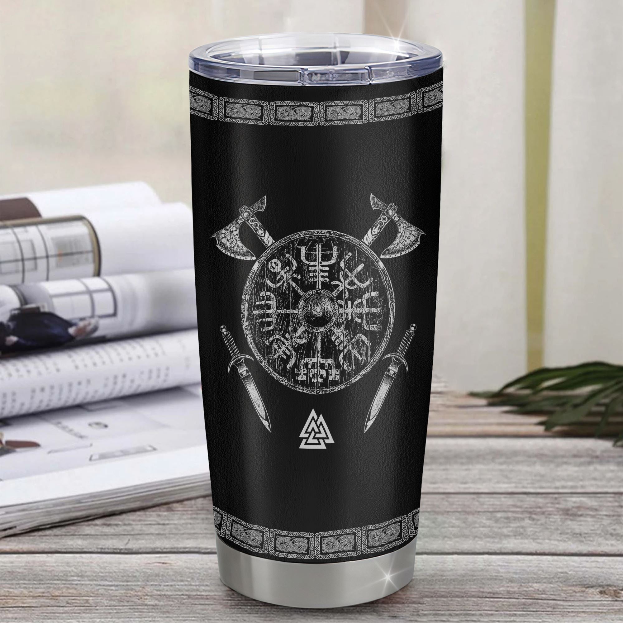 Personalized To My Viking Tumbler I Love You To Valhalla And Back Husband Boyfriend Men Her Him Birthday Anniversary Valentines Day Christmas Travel Mug | teecentury