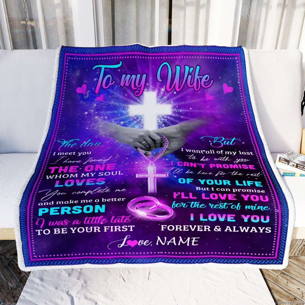 Personalized To My Wife Blanket From Husband I Can Promise I'll Love You for The Rest of Mine Birthday Wedding Anniversary Christmas Fleece Blanket Blanket | Teecentury.com