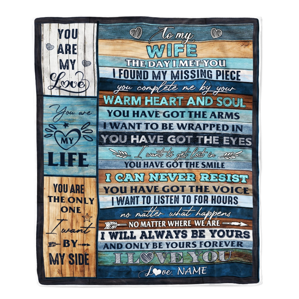 Personalized To My Wife Blanket From Husband I Love You Blessing Sweet Wife Birthday Anniversary Valentine's Day Christmas Customized Fleece Blanket Blanket | Teecentury.com