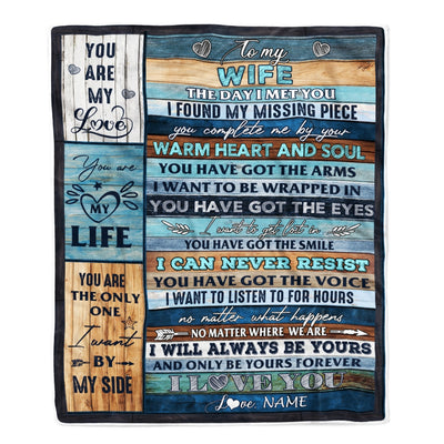 Personalized To My Wife Blanket From Husband I Love You Blessing Sweet Wife Birthday Anniversary Valentine's Day Christmas Customized Fleece Blanket Blanket | Teecentury.com