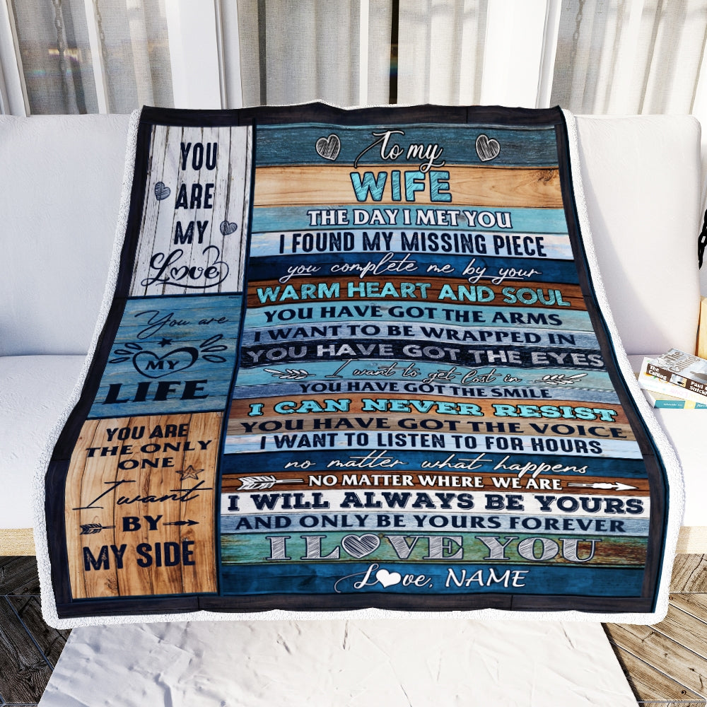 Personalized To My Wife Blanket From Husband I Love You Blessing Sweet Wife Birthday Anniversary Valentine's Day Christmas Customized Fleece Blanket Blanket | Teecentury.com