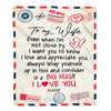 Personalized To My Wife Blanket From Husband I Love You Hugs Air Mail Letter Wife Birthday Valentine Christmas Wedding Anniversary Customized Fleece Blanket Blanket | Teecentury.com