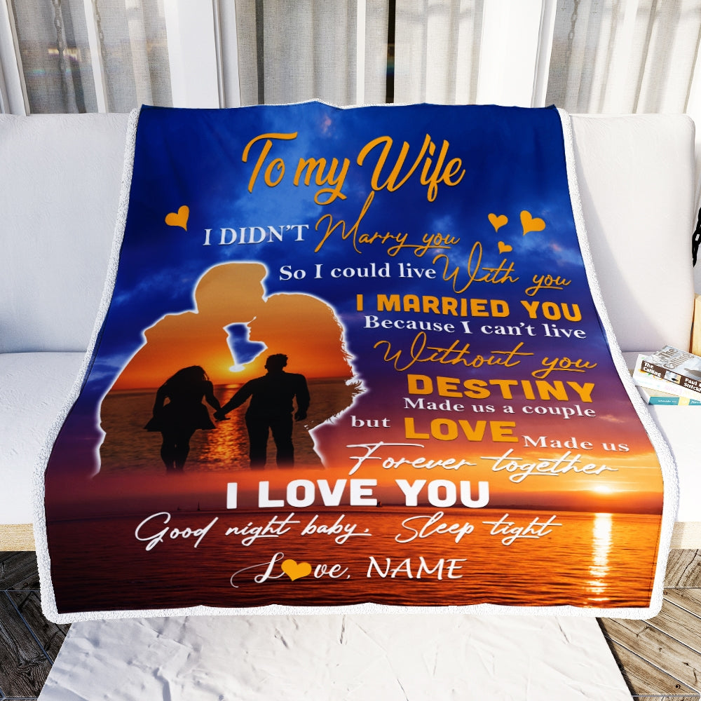 Personalized To My Wife Blanket From Husband Love Made Us Forever Together Wife Valentines Day Birthday Wedding Anniversary Christmas Fleece Blanket Blanket | Teecentury.com