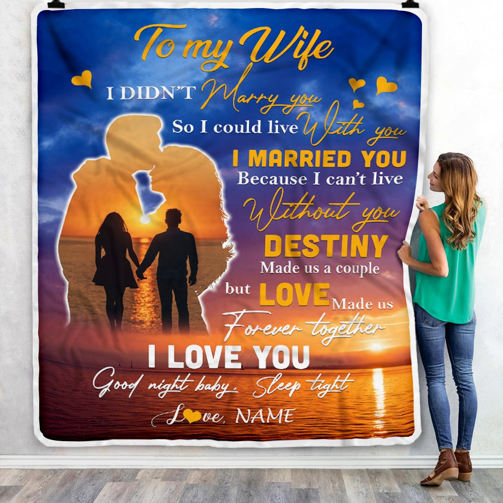 Personalized To My Wife Blanket From Husband Love Made Us Forever Together Wife Valentines Day Birthday Wedding Anniversary Christmas Fleece Blanket Blanket | Teecentury.com