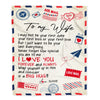 Personalized To My Wife Blanket From Husband Love You Forever Always Airmail Letter Valentine Christmas Wedding Anniversary Customized Fleece Blanket Blanket | Teecentury.com