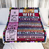 Personalized To My Wife Blanket From Husband Romantic I Love You Gifts For Wife Anniversary Valentines Wedding Christmas Customized Fleece Throw Blanket Blanket | Teecentury.com