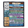 Personalized To My Wife Blanket From Husband Wood You Are My Life Wife Wedding Birthday Anniversary Valentines Day Christmas Customized Fleece Throw Blanket | teecentury