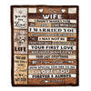 Personalized To My Wife Blanket From Husband Wood You Are My Love My Life Wife Anniversary Wedding Valentines Day Christmas Fleece Throw Blanket Blanket | Teecentury.com