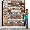 Personalized To My Wife Blanket From Husband Wood You Are My Love My Life Wife Anniversary Wedding Valentines Day Christmas Fleece Throw Blanket Blanket | Teecentury.com