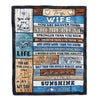 Personalized To My Wife Blanket From Husband Wood You Are My Sunshine I Love You Wife Anniversary Valentines Day Wedding Christmas Fleece Throw Blanket | teecentury