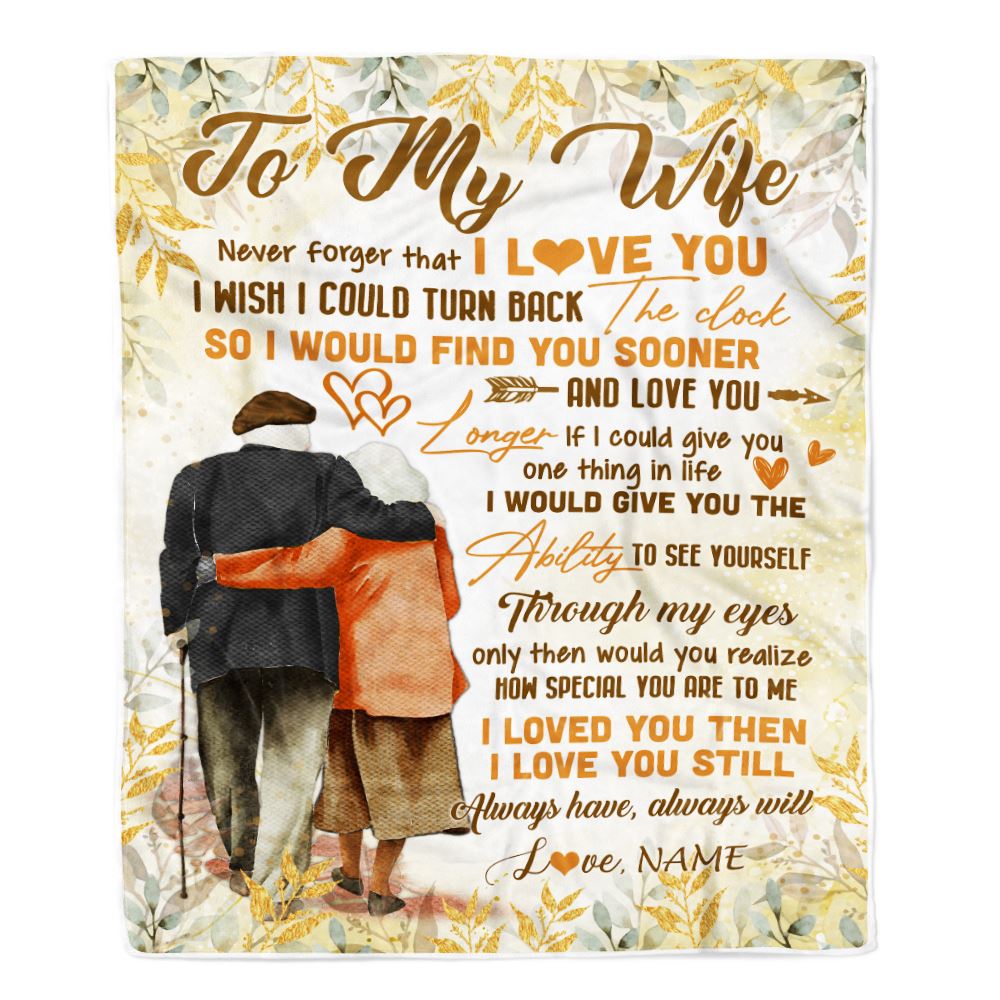 Personalized To My Wife Blanket Her Wife From Husband I Love You