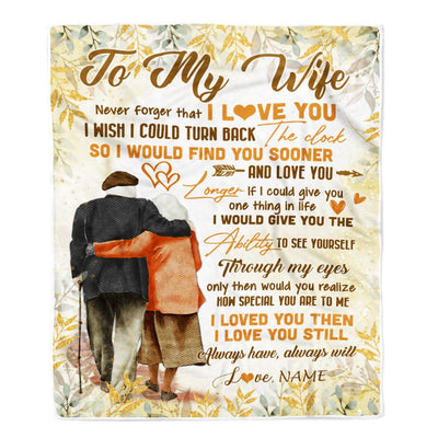 Personalized To My Wife Blanket Her Wife From Husband I Love You Romantic For Wife Birthday Anniversary Valentines Day Christmas Customized Fleece Blanket | teecentury