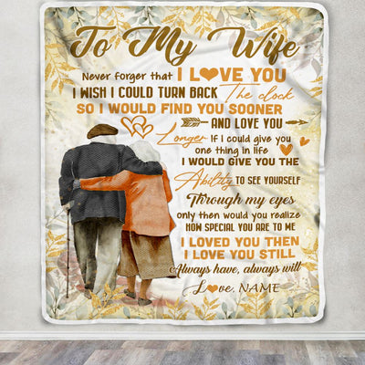 Personalized To My Wife Blanket Her Wife From Husband I Love You Romantic For Wife Birthday Anniversary Valentines Day Christmas Customized Fleece Blanket | teecentury