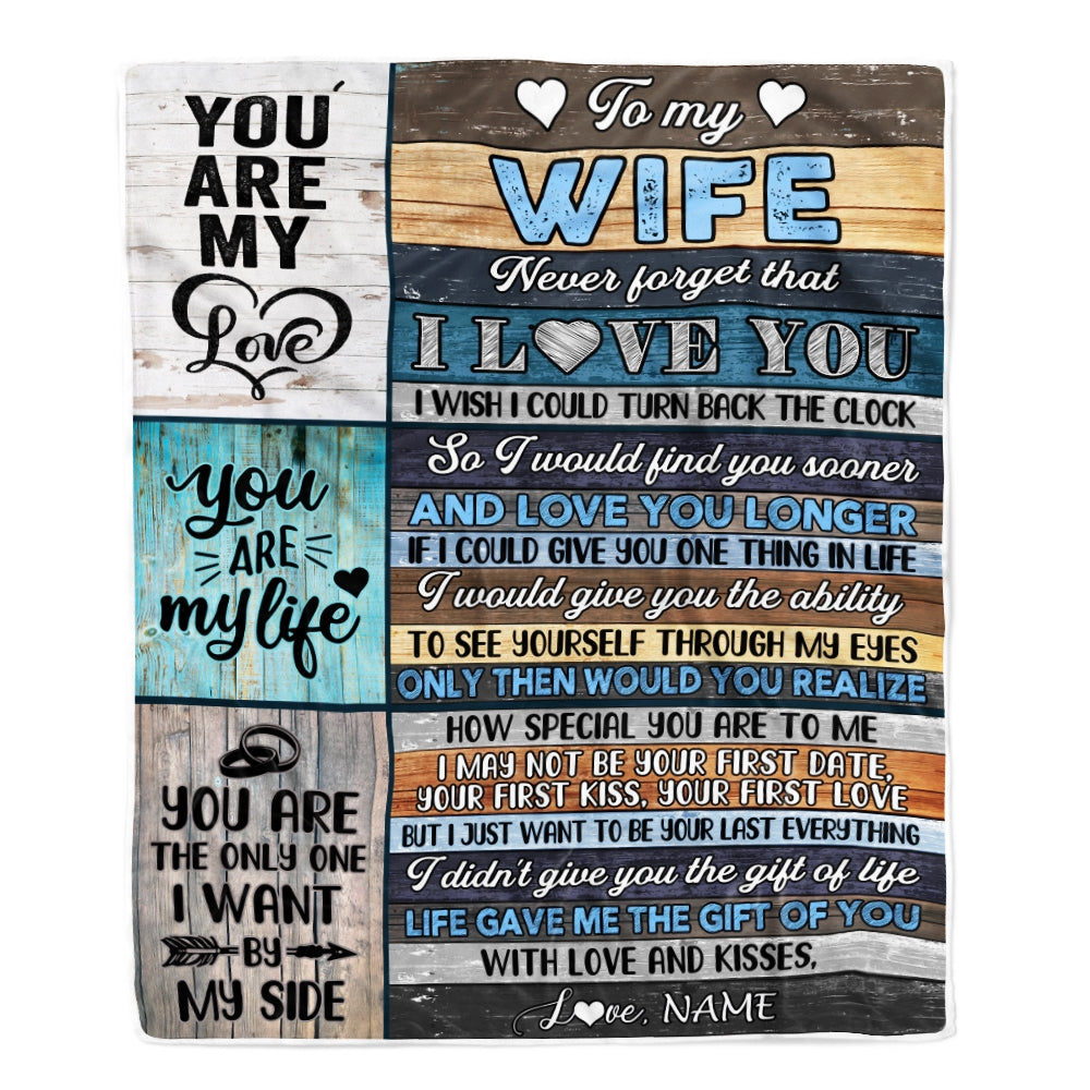 Personalized To My Wife Blankets For Wife From Husband You Are My Love Never Forget That I Love You Birthday Wedding Anniversary Christmas Fleece Blanket Blanket | Teecentury.com