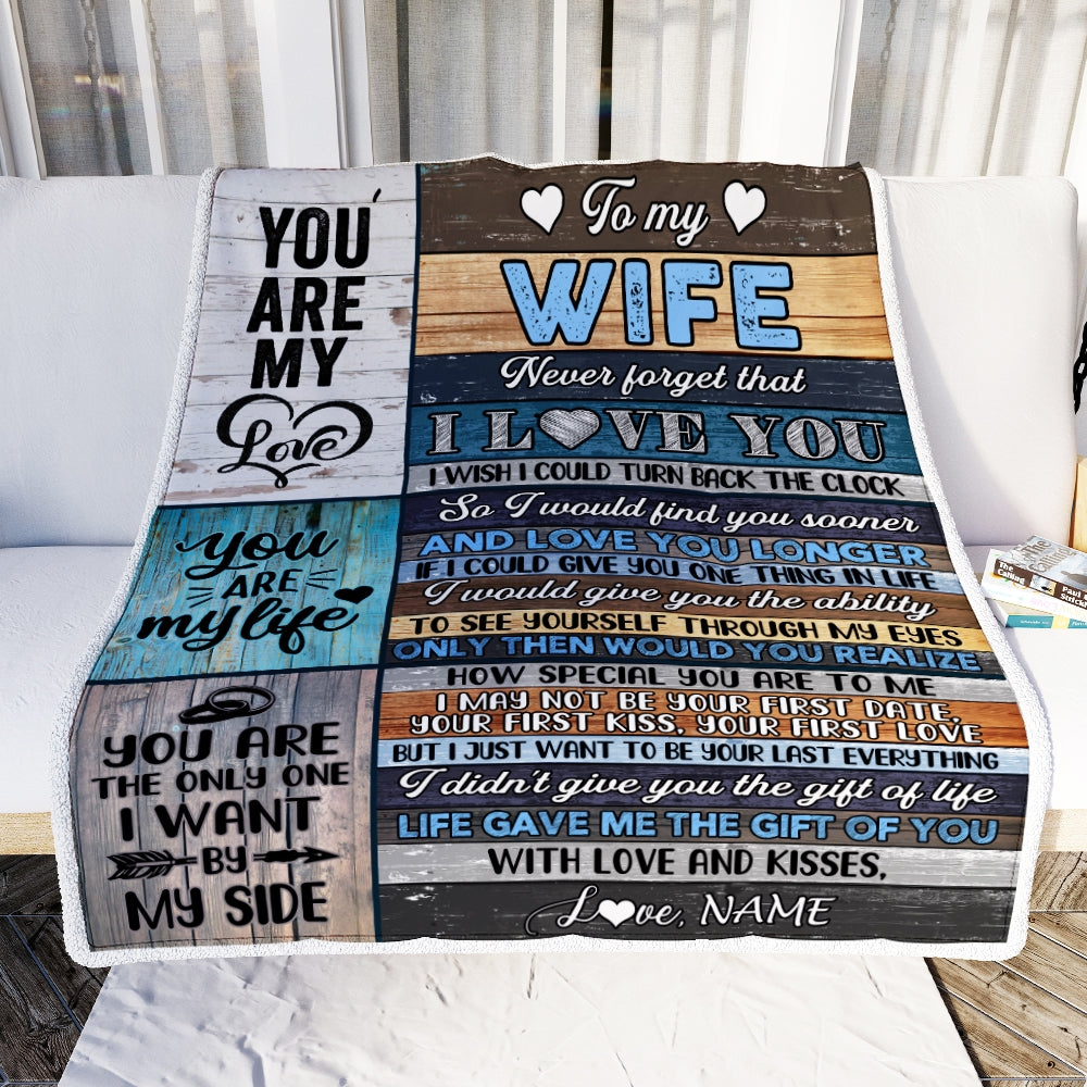 Personalized To My Wife Blankets For Wife From Husband You Are My Love Never Forget That I Love You Birthday Wedding Anniversary Christmas Fleece Blanket Blanket | Teecentury.com