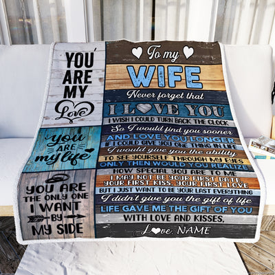 Personalized To My Wife Blankets For Wife From Husband You Are My Love Never Forget That I Love You Birthday Wedding Anniversary Christmas Fleece Blanket Blanket | Teecentury.com