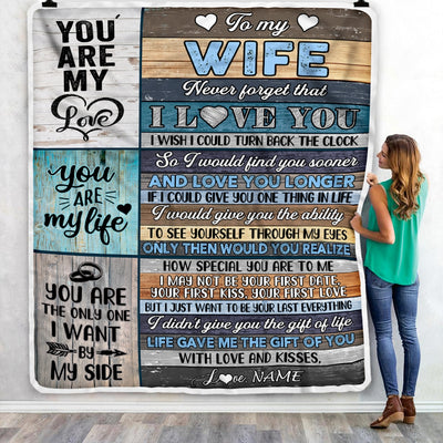 Personalized To My Wife Blankets For Wife From Husband You Are My Love Never Forget That I Love You Birthday Wedding Anniversary Christmas Fleece Blanket Blanket | Teecentury.com