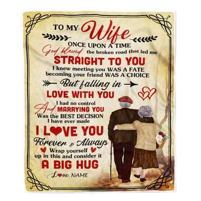 Personalized To My Wife From Husband Blanket I Love You For Her Wife Wedding Anniversary Romantic Valentines Day Birthday Christmas Fleece Throw Blanket | teecentury