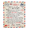 Personalized To My Wife Letter From Husband Blanket All That You are is All That Valentine Birthday Gift Wedding Christmas Bed Quilt Fleece Throw Blanket Blanket | Teecentury.com