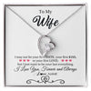 Forever Love Necklace | Personalized To My Wife Necklace For Women I Love You Wife From Husband Birthday Anniversary Wedding Valentines Day Pendant Customized Gift Box Message Card | teecentury