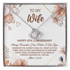 Love Knot Necklace | Personalized To My Wife Necklace From Husband 6 Years Anniversary For Her 6th Anniversary 6 Years Wedding Anniversary For Her Customized Gift Box Message Card | teecentury