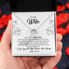 Lucky In Love Necklace | Personalized To My Wife Necklace From Husband I Love You More Wife Birthday Anniversary Wedding Valentines Day Christmas Customized Message Card | teecentury