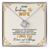 Love Knot Necklace | Personalized To My Wife Necklace From Husband Whenever You Feel for Her Birthday Anniversary Valentines Day Christmas Pendant Customized Gift Box Message Card | teecentury