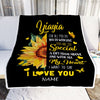 Personalized To My Yiayia Blanket From Grandkids Granddaughter I Want To Say I Love You Sunfower Yiayia Birthday Mothers Day Christmas Fleece Throw Blanket | teecentury