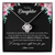 Love Knot Necklace | Personalized To Our Daughter Necklace From Mom Dad You're Beautiful Daughter Jewelry Pendant Birthday Valentines Day Christmas Customized Gift Box Message Card | teecentury