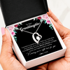 Forever Love Necklace | Personalized To Our Granddaughter Necklace From Aunt Uncle You're Beautiful Granddaughter Jewelry Pendant Birthday Christmas Customized Gift Box Message Card | teecentury