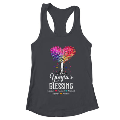 Personalized Yiayia Is Blessed With Grandkids Name Colortree Custom Grandma Mothers Day Birthday Christmas Shirt & Tank Top | teecentury
