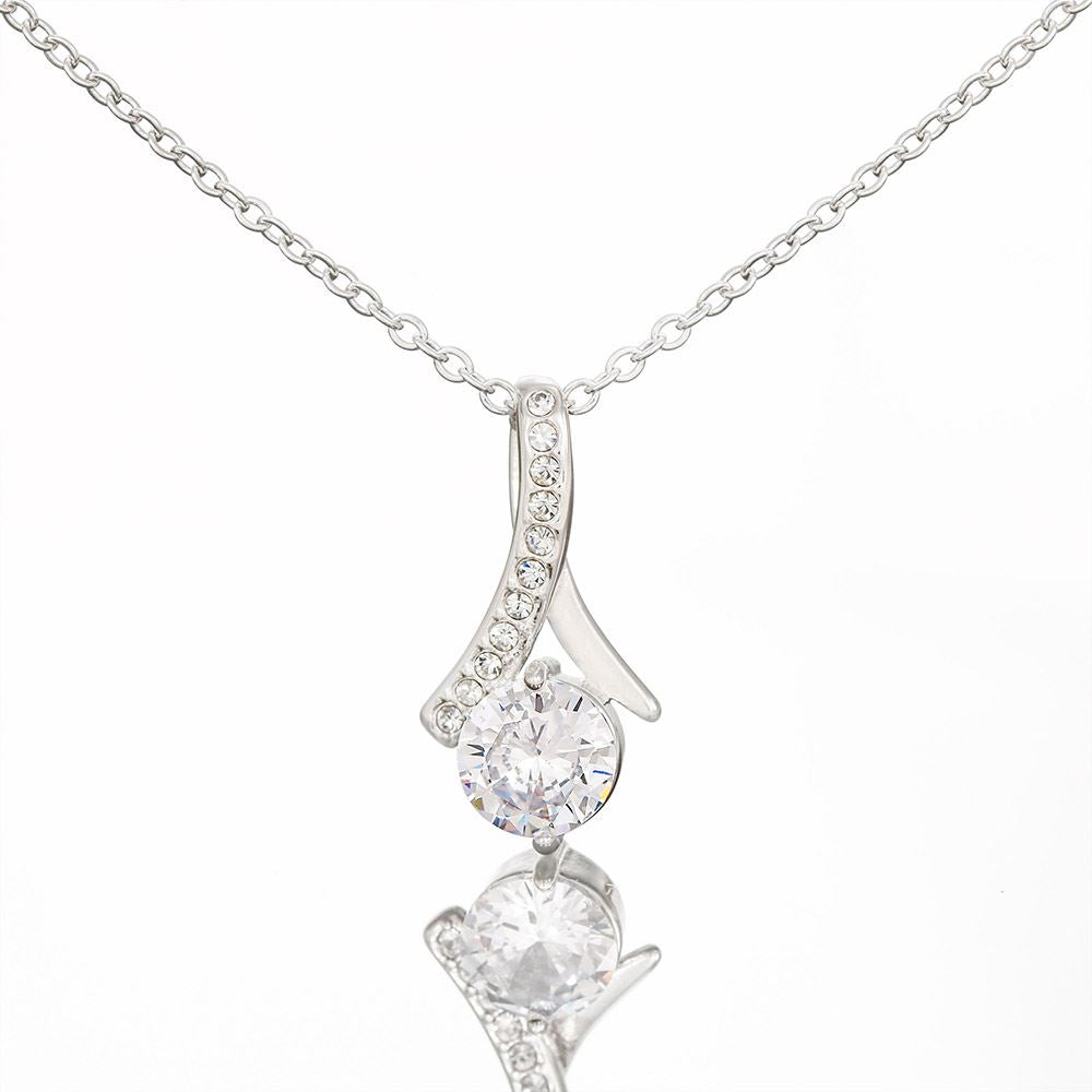 Alluring Beauty Necklace | Personalized Yiayia Necklace From Grandkids Granddaughter Grandson You're Always In My Heart Yiayia Birthday Mothers Day Customized Gift Box Message Card | teecentury