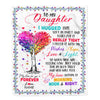 Personalized to My Daughter Blanket from Mom Dad I Hugged This Soft Blanket Daughter Birthday Thanksgiving Christmas Customized Fleece Blanket Blanket | Teecentury.com