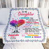 Personalized to My Daughter Blanket from Mom Dad I Hugged This Soft Blanket Daughter Birthday Thanksgiving Christmas Customized Fleece Blanket Blanket | Teecentury.com