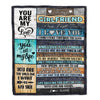 Personalized to My Girlfriend Blankets From Boyfriend Never Forget That I Love You Girlfriend Birthday Valentine's Day Christmas Customized Fleece Blanket Blanket | Teecentury.com
