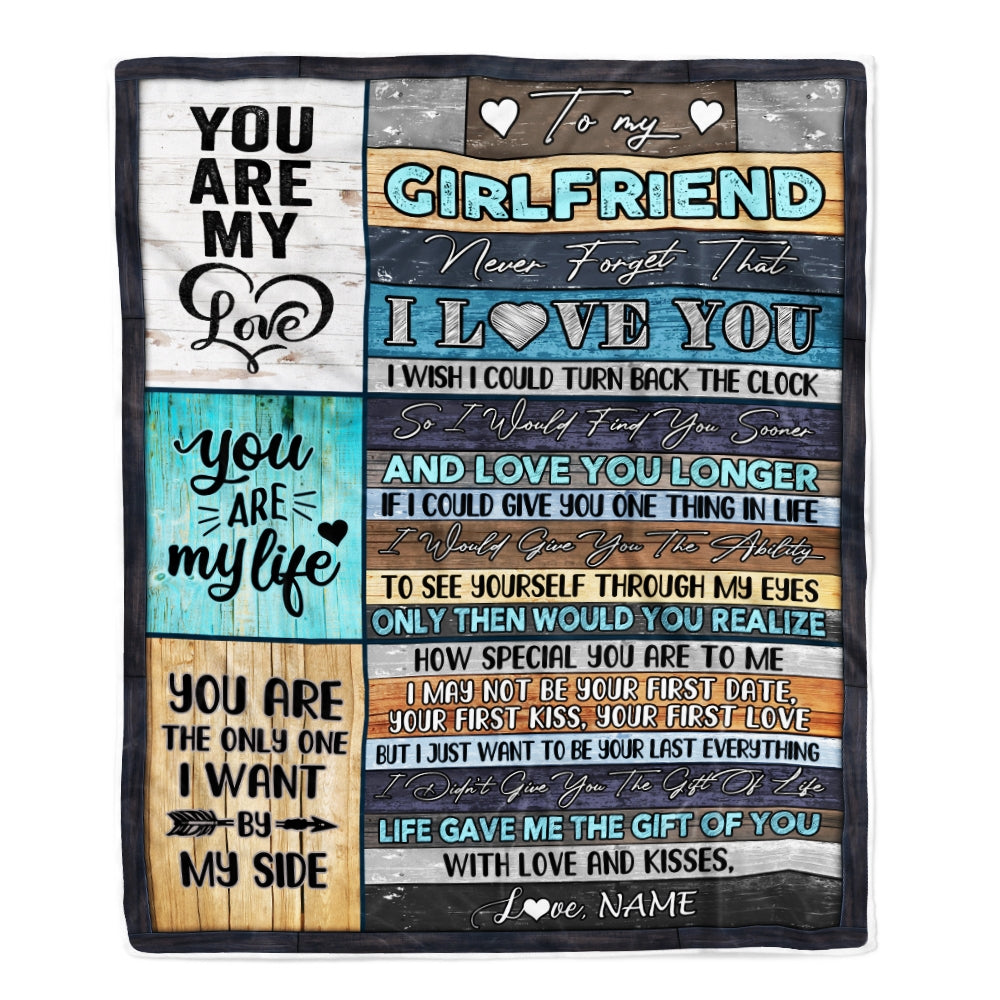 Personalized to My Girlfriend Blankets From Boyfriend Never Forget That I Love You Girlfriend Birthday Valentine's Day Christmas Customized Fleece Blanket Blanket | Teecentury.com