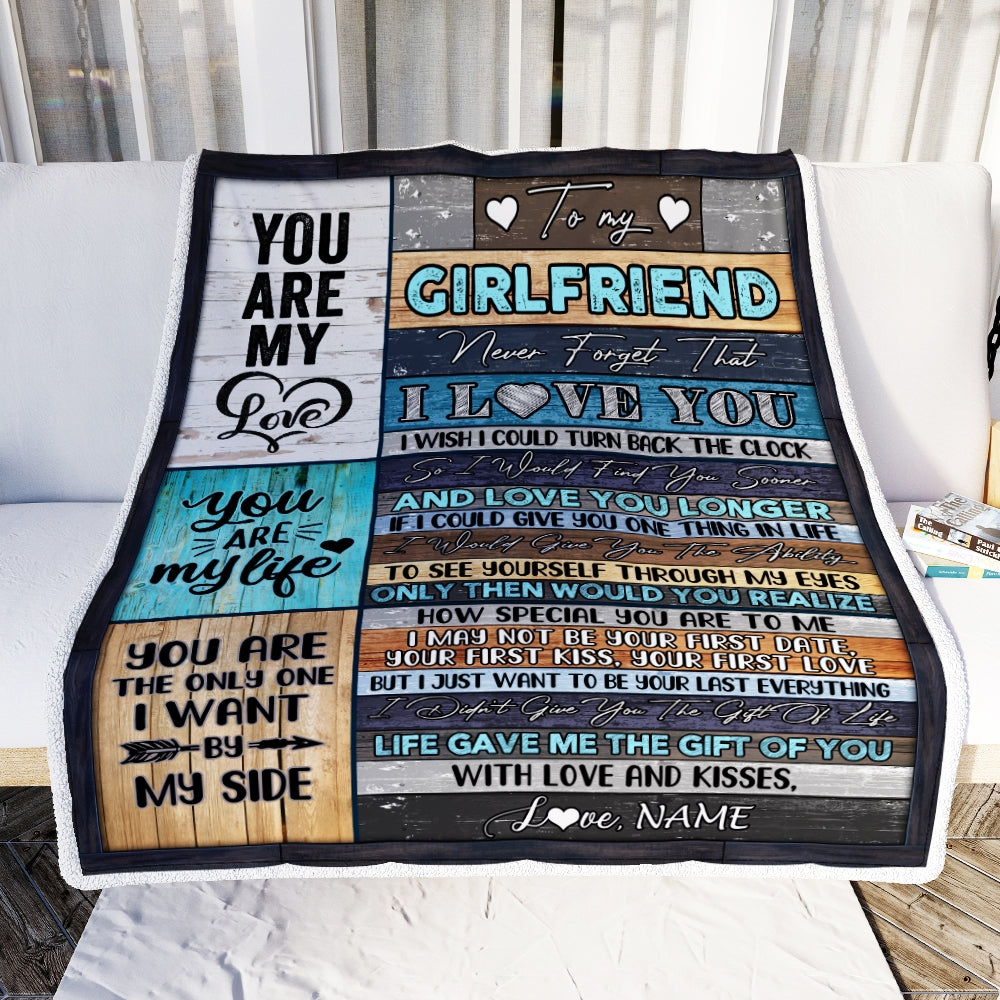 Personalized to My Girlfriend Blankets From Boyfriend Never Forget That I Love You Girlfriend Birthday Valentine's Day Christmas Customized Fleece Blanket Blanket | Teecentury.com