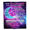 Personalized to My Granddaughter from Nana Grandma Always Remember How Much I Love You Moon Butterfly Granddaughter Birthday Christmas Fleece Blanket Blanket | Teecentury.com