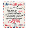 Personalized to My Memaw Blanket From Grandkids I Love You Hugs Air Mail Letter Memaw Birthday Valentine Christmas Wedding Anniversary Customized Fleece Blanket | teecentury