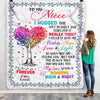 Personalized to My Niece Blanket from Aunt Auntie Uncle I Hugged This Soft Blanket Niece Birthday Thanksgiving Christmas Customized Fleece Blanket Blanket | Teecentury.com