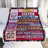 Personalized to My Sister Blanket from Sister Brother Wood Laugh Love Live Believe Sister Birthday Thanksgiving Christmas Customized Fleece Throw Blanket Blanket | Teecentury.com