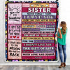 Personalized to My Sister Blanket from Sister Brother Wood Laugh Love Live Believe Sister Birthday Thanksgiving Christmas Customized Fleece Throw Blanket Blanket | Teecentury.com