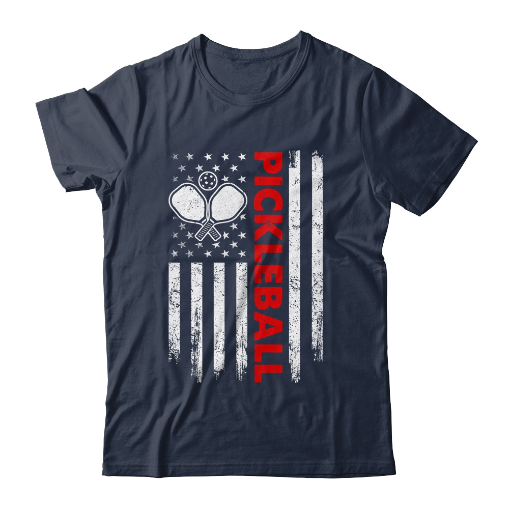 Pickleball American Flag Patriot Pickleball Paddle Player Shirt & Hoodie | teecentury