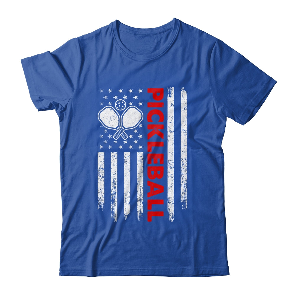 Pickleball American Flag Patriot Pickleball Paddle Player Shirt & Hoodie | teecentury