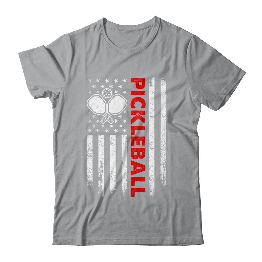 Pickleball American Flag Patriot Pickleball Paddle Player Shirt & Hoodie | teecentury