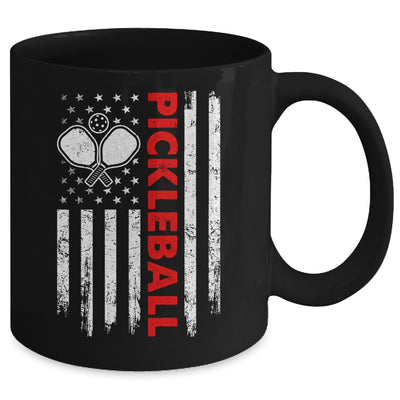 Pickleball American Flag Patriot Pickleball Paddle Player Mug | teecentury